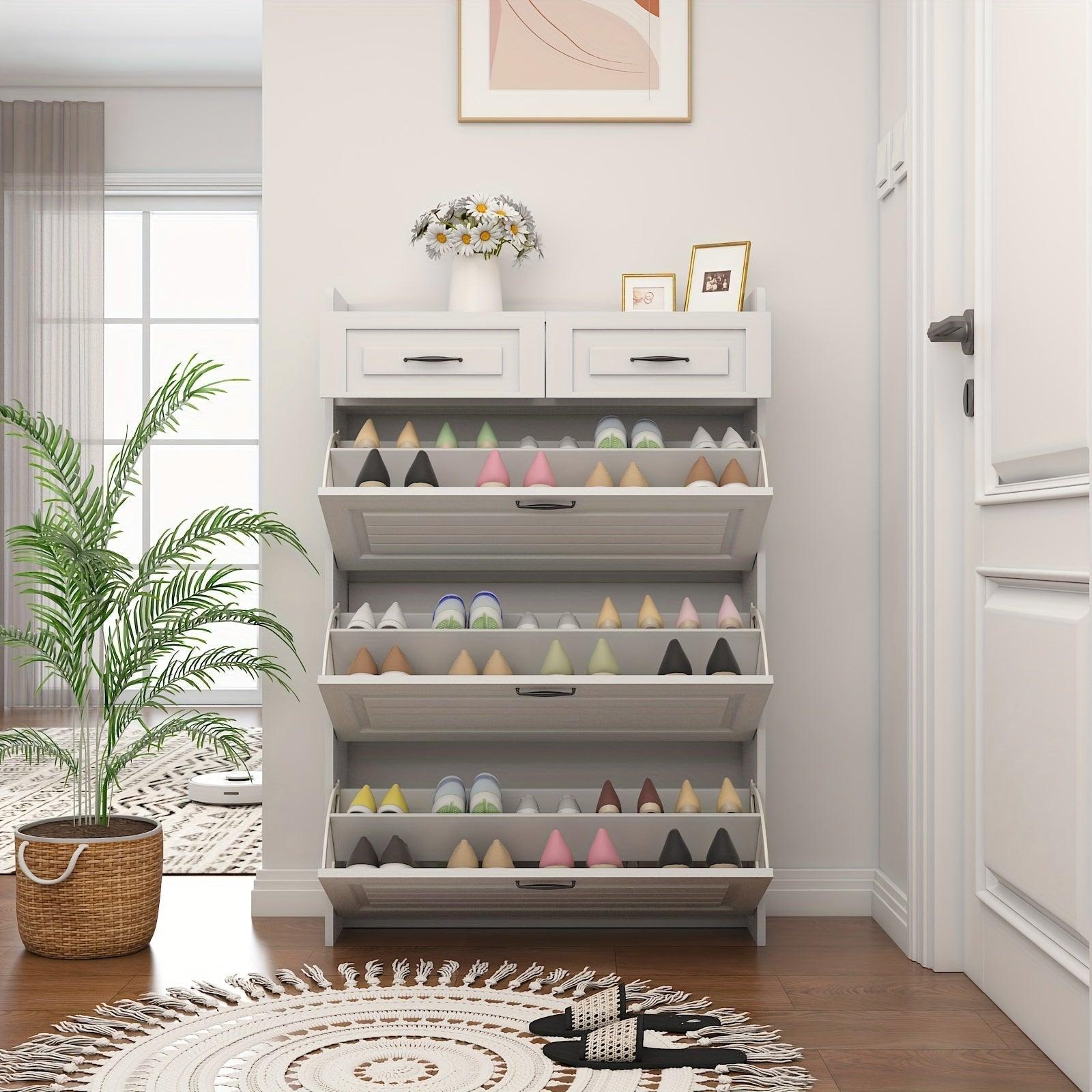 Armário de Sapatos com 3 Portas 2 Gavetas - (Promoção de Janeiro)