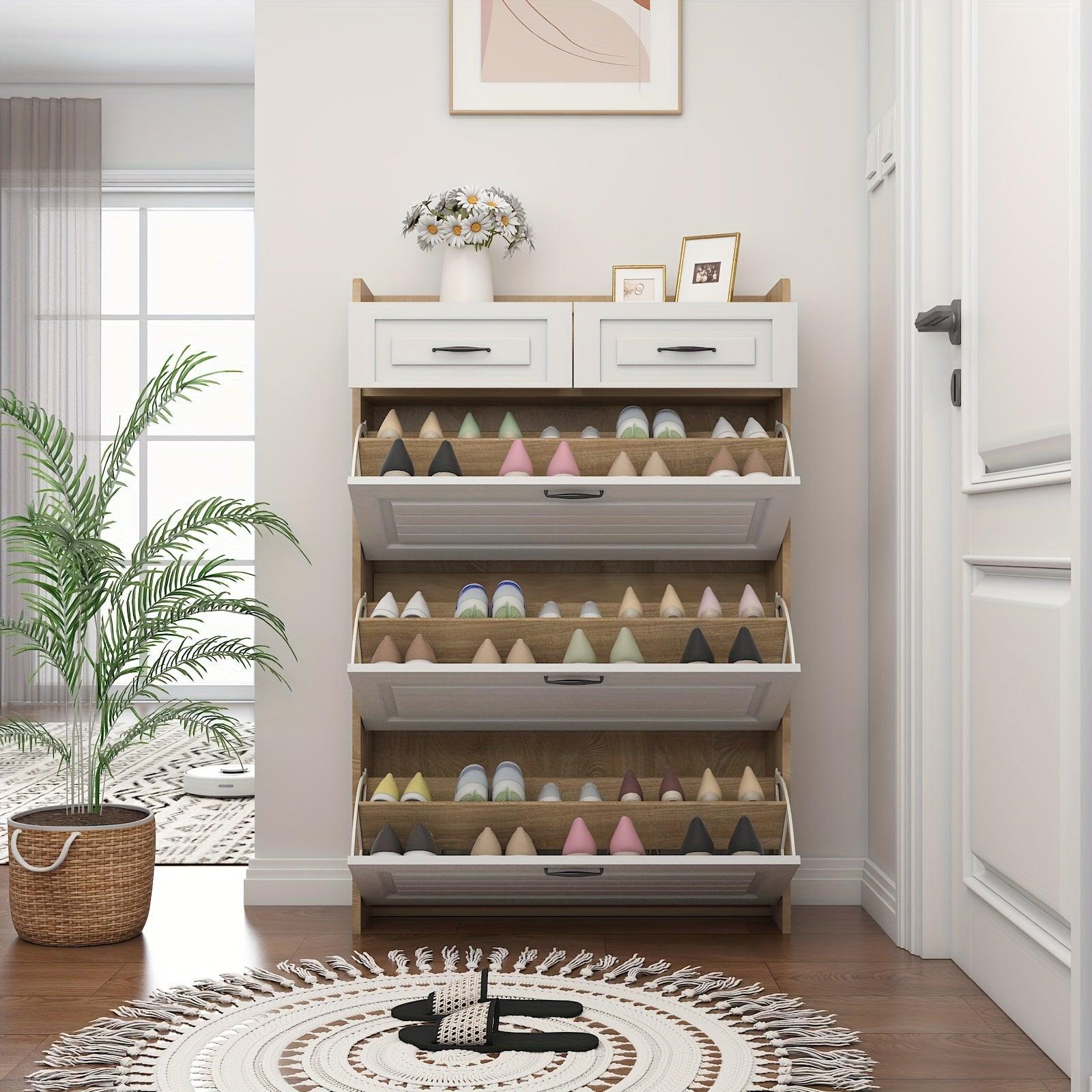 Armário de Sapatos com 3 Portas 2 Gavetas - (Promoção de Janeiro)