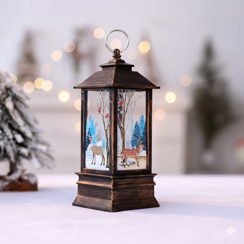 Lanterna de Natal com Luz LED Decorativa