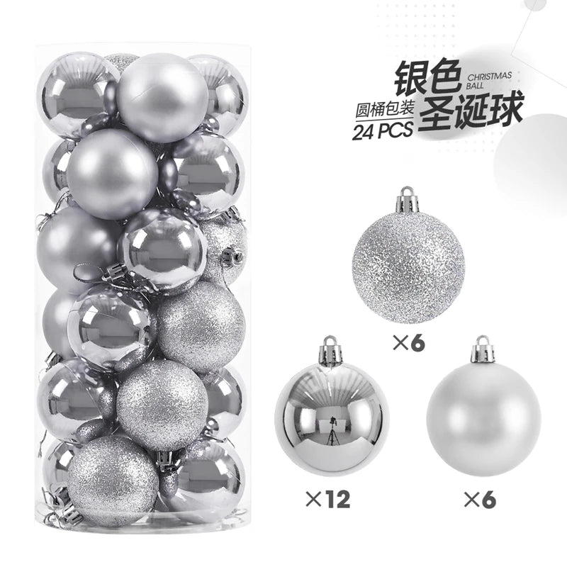 1 caixa 3/4cm bolas de natal enfeites de árvore de natal pendurado pingentes de árvore festa em casa decoração de árvore de natal presentes de ano novo