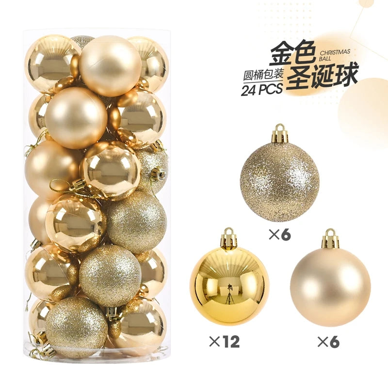 1 caixa 3/4cm bolas de natal enfeites de árvore de natal pendurado pingentes de árvore festa em casa decoração de árvore de natal presentes de ano novo