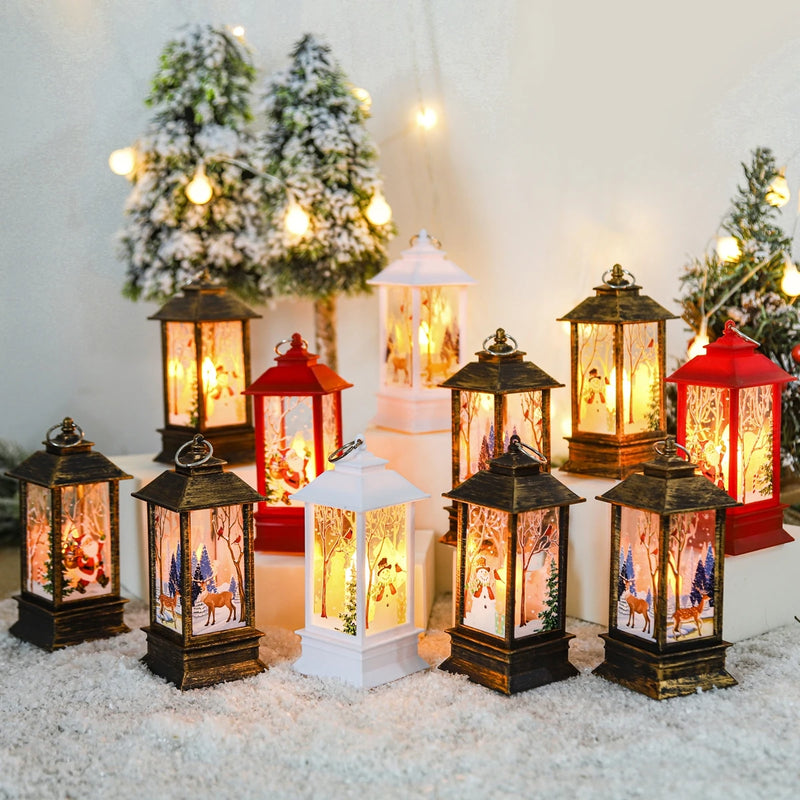 Lanterna de Natal com Luz LED Decorativa