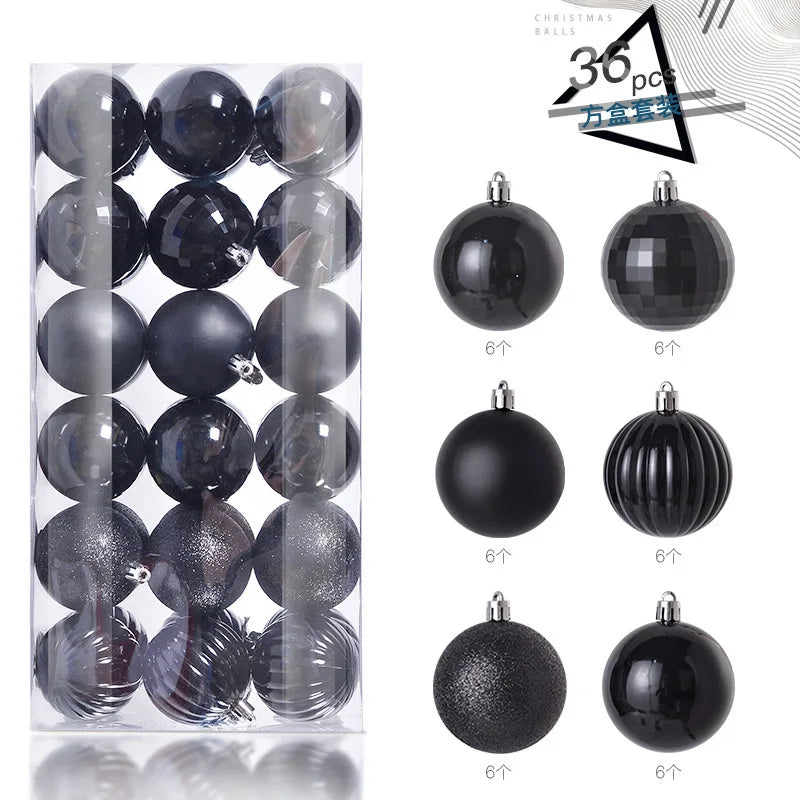 1 caixa 3/4cm bolas de natal enfeites de árvore de natal pendurado pingentes de árvore festa em casa decoração de árvore de natal presentes de ano novo