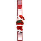 Escada de escalada elétrica papai noel com música e luz led, decorações de árvore de natal penduradas enfeites de natal decoração de árvore