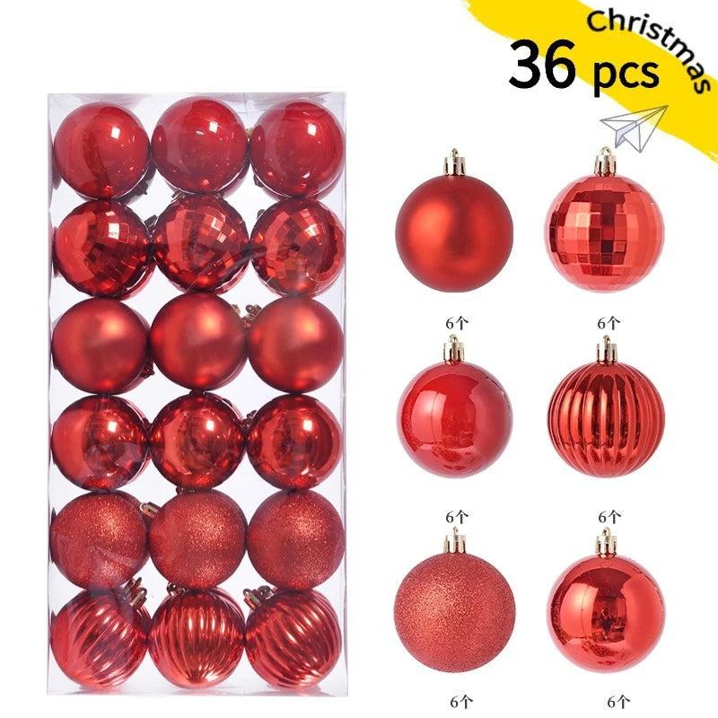 1 caixa 3/4cm bolas de natal enfeites de árvore de natal pendurado pingentes de árvore festa em casa decoração de árvore de natal presentes de ano novo