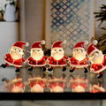 1m 10led papai noel floco de neve led luz corda decoração de natal para casa ornamento da árvore de natal 2025 navidad crianças presente ano novo