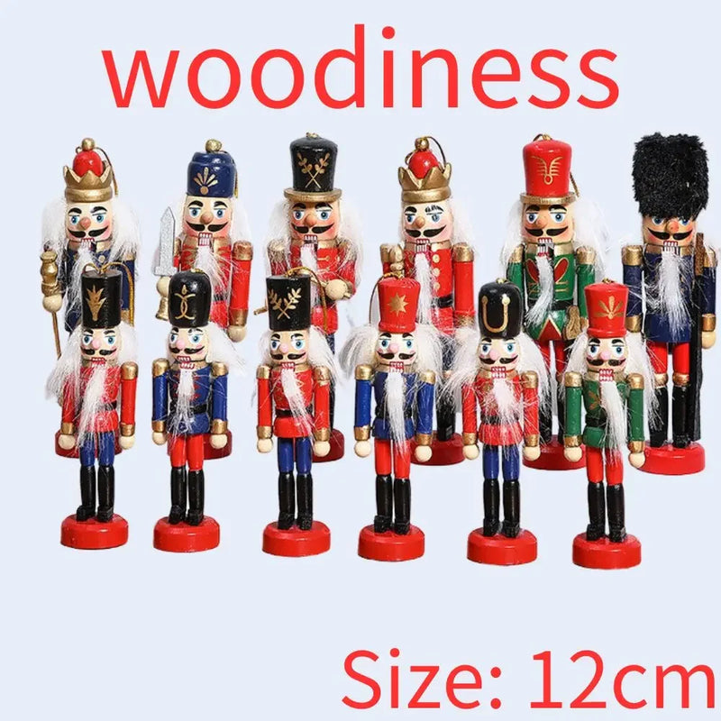 10/12/13/14cm quebra-nozes miniaturas série rosa quebra-nozes fantoche ornamentos decoração de mesa desenhos animados nozes soldados banda fazer