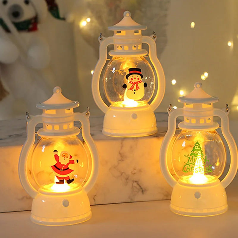 Lanterna Natalina com LED Luz Quente