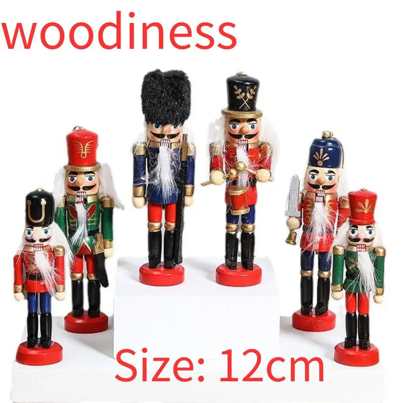 10/12/13/14cm quebra-nozes miniaturas série rosa quebra-nozes fantoche ornamentos decoração de mesa desenhos animados nozes soldados banda fazer