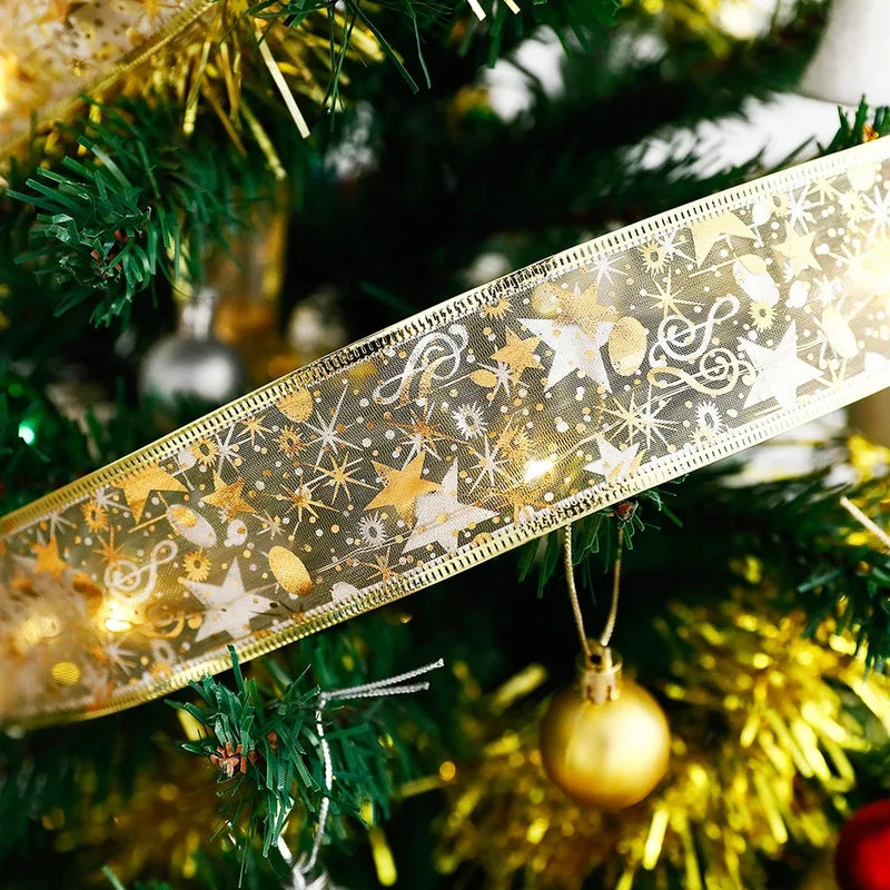 Decoração de natal fita led luzes de fadas enfeites de árvore de natal para casa 2025 diy arcos luz corda navidad ano novo 2026