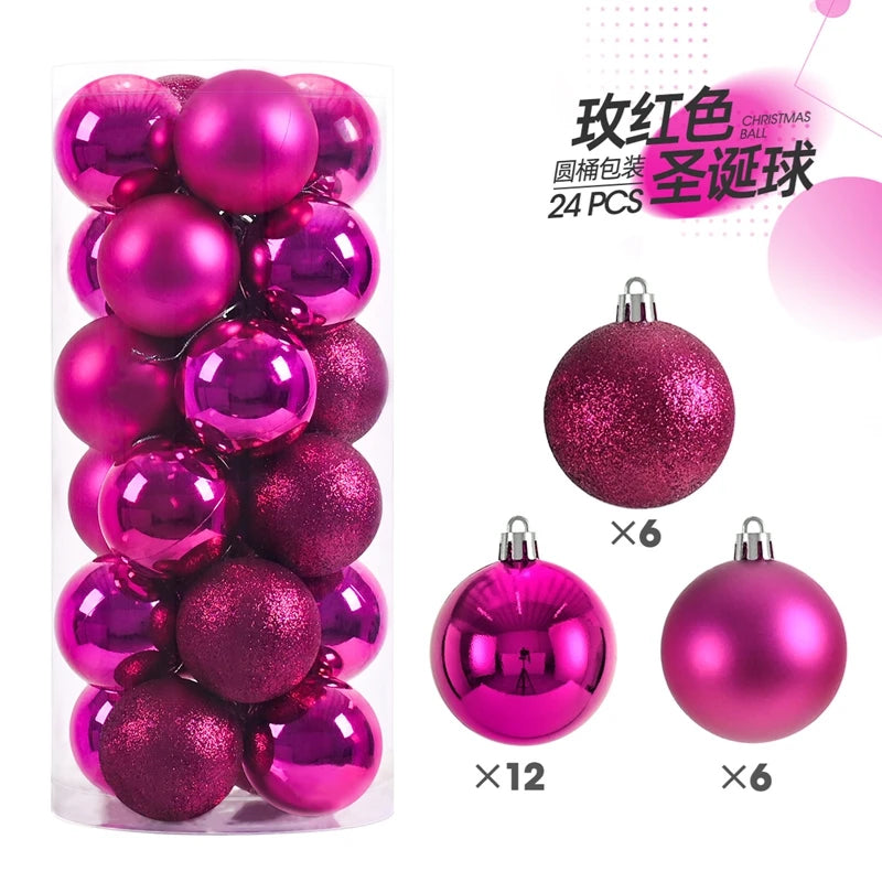 1 caixa 3/4cm bolas de natal enfeites de árvore de natal pendurado pingentes de árvore festa em casa decoração de árvore de natal presentes de ano novo
