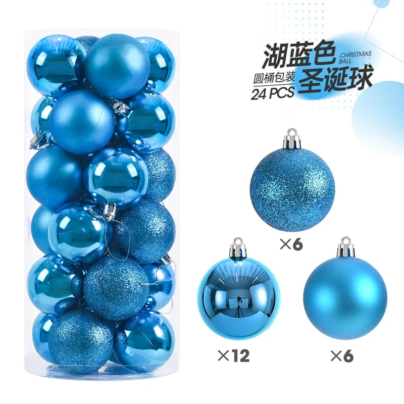 1 caixa 3/4cm bolas de natal enfeites de árvore de natal pendurado pingentes de árvore festa em casa decoração de árvore de natal presentes de ano novo