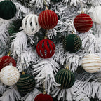 6/12 pçs veludo árvore de natal pendurado bolas 6cm reunido bola conjunto break-resistant ornamentos para casa feriado festa de casamento decoração