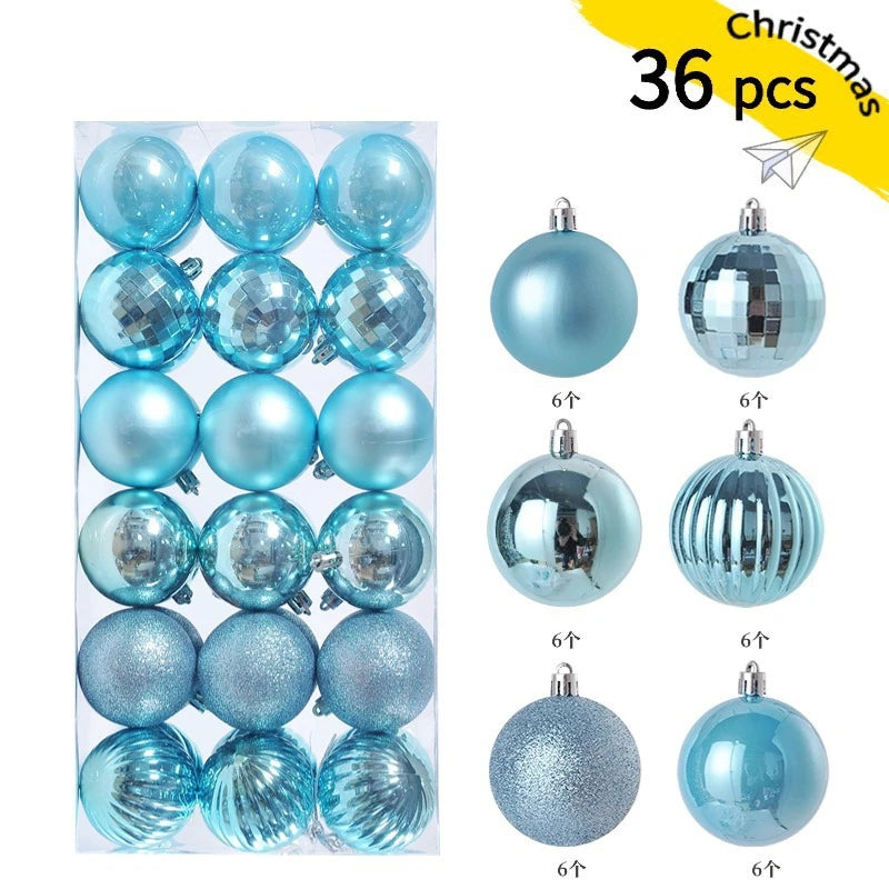 1 caixa 3/4cm bolas de natal enfeites de árvore de natal pendurado pingentes de árvore festa em casa decoração de árvore de natal presentes de ano novo