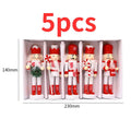 10/12/13/14cm quebra-nozes miniaturas série rosa quebra-nozes fantoche ornamentos decoração de mesa desenhos animados nozes soldados banda fazer