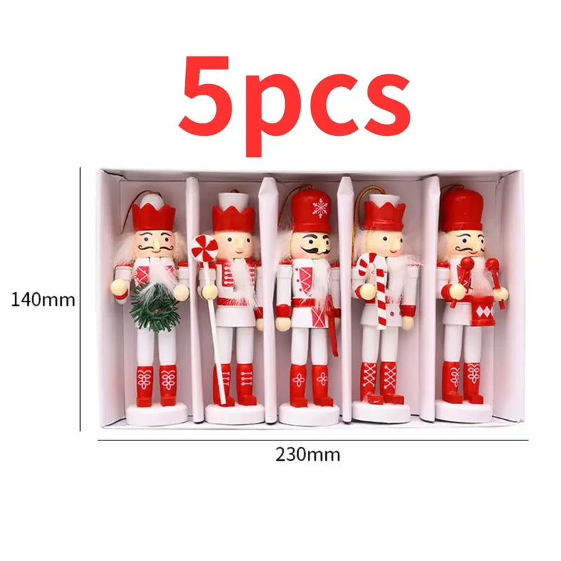 10/12/13/14cm quebra-nozes miniaturas série rosa quebra-nozes fantoche ornamentos decoração de mesa desenhos animados nozes soldados banda fazer