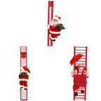 Escada de escalada elétrica papai noel com música e luz led, decorações de árvore de natal penduradas enfeites de natal decoração de árvore