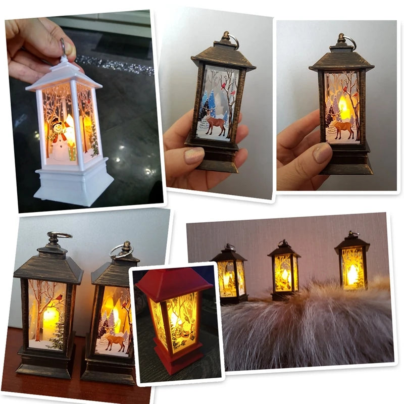 Lanterna de Natal com Luz LED Decorativa