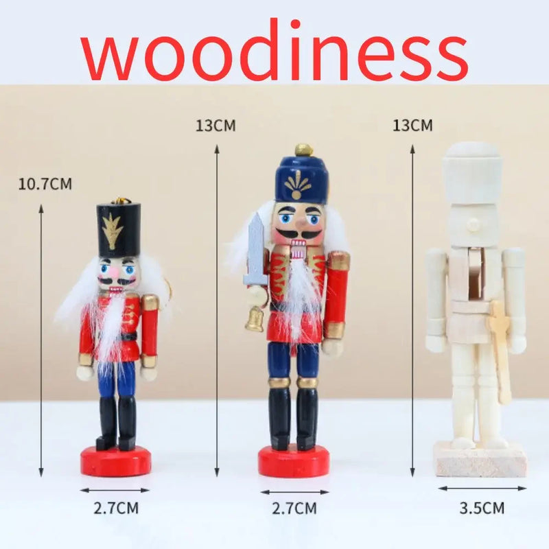 10/12/13/14cm quebra-nozes miniaturas série rosa quebra-nozes fantoche ornamentos decoração de mesa desenhos animados nozes soldados banda fazer