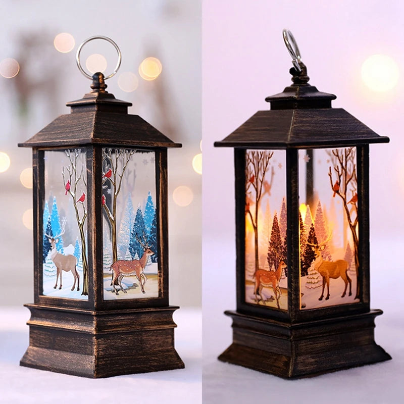 Lanterna de Natal com Luz LED Decorativa