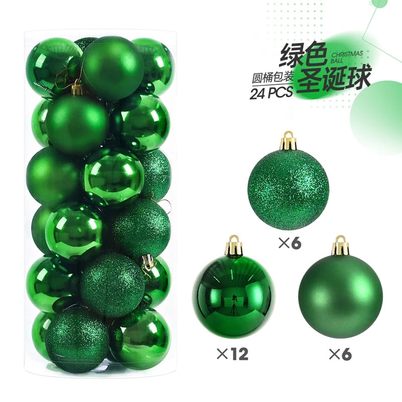 1 caixa 3/4cm bolas de natal enfeites de árvore de natal pendurado pingentes de árvore festa em casa decoração de árvore de natal presentes de ano novo