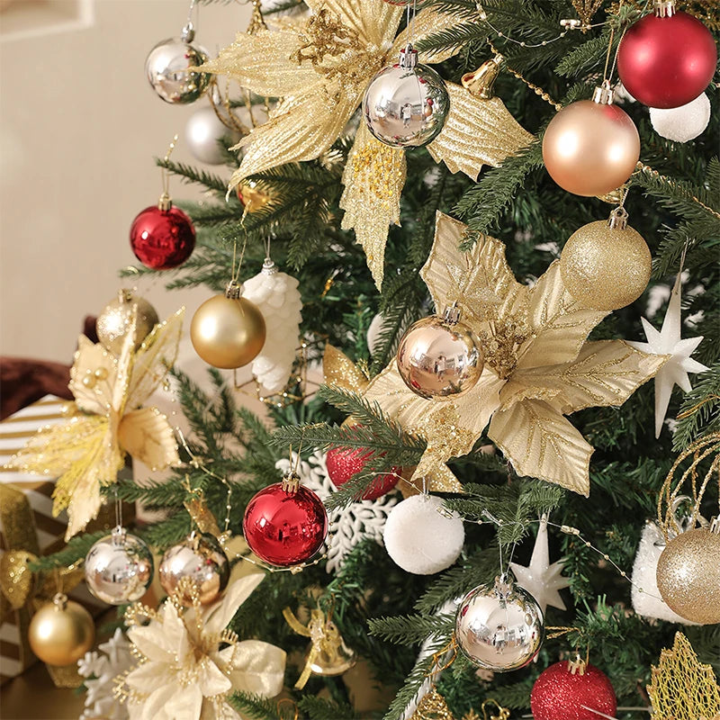 1 caixa 3/4cm bolas de natal enfeites de árvore de natal pendurado pingentes de árvore festa em casa decoração de árvore de natal presentes de ano novo