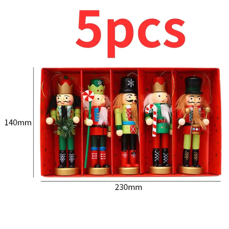 10/12/13/14cm quebra-nozes miniaturas série rosa quebra-nozes fantoche ornamentos decoração de mesa desenhos animados nozes soldados banda fazer