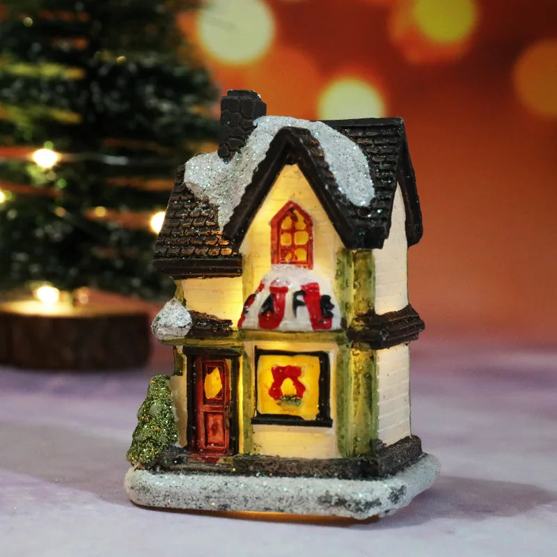 Casinha Natalina Decorativa com Luz LED – Mini Vila de Natal