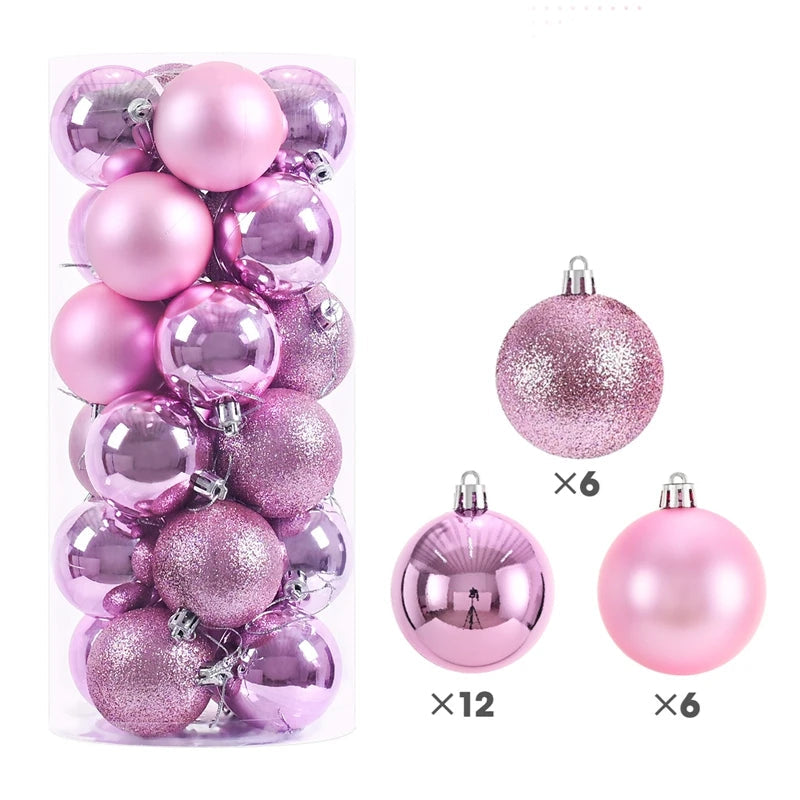 1 caixa 3/4cm bolas de natal enfeites de árvore de natal pendurado pingentes de árvore festa em casa decoração de árvore de natal presentes de ano novo