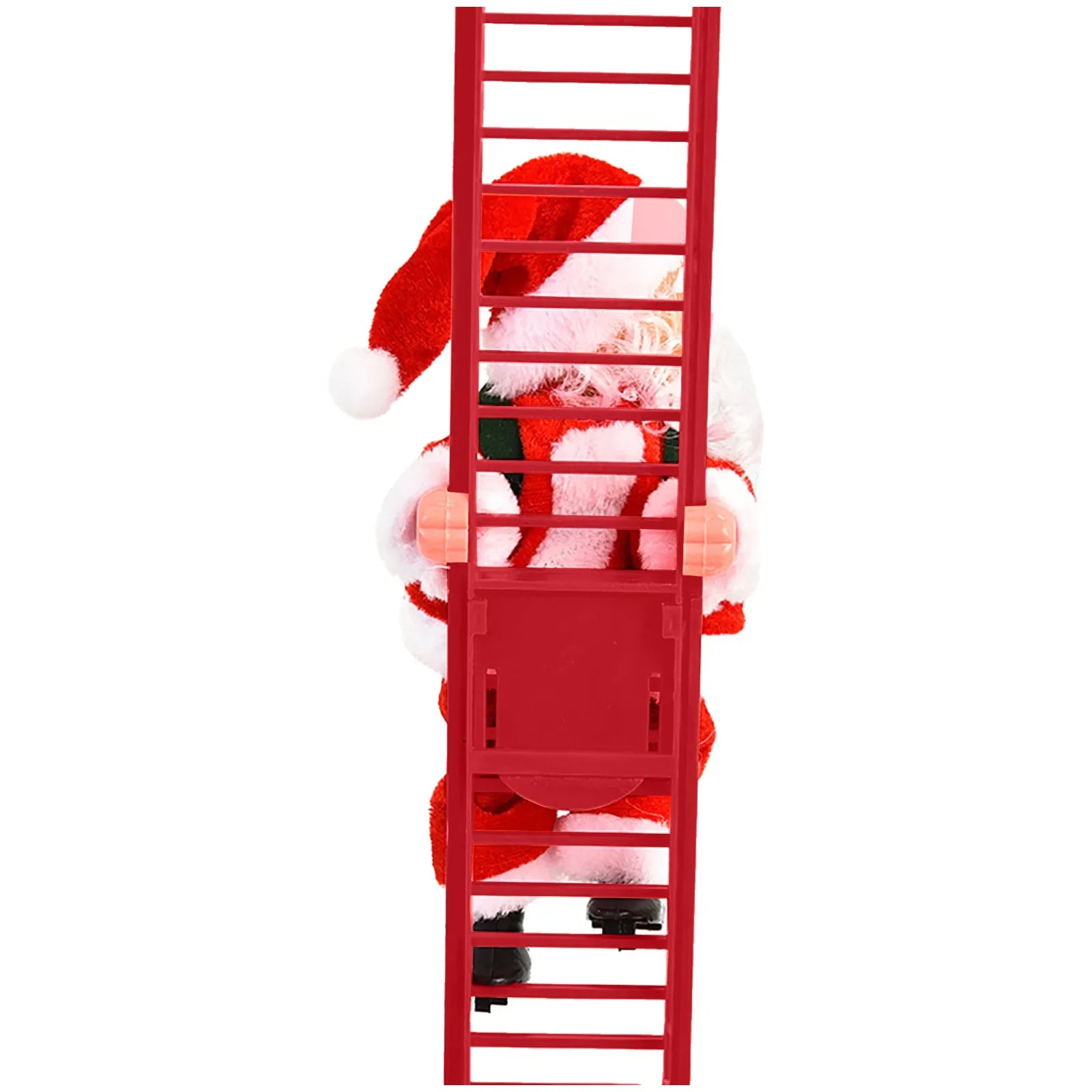 Escada de escalada elétrica papai noel com música e luz led, decorações de árvore de natal penduradas enfeites de natal decoração de árvore