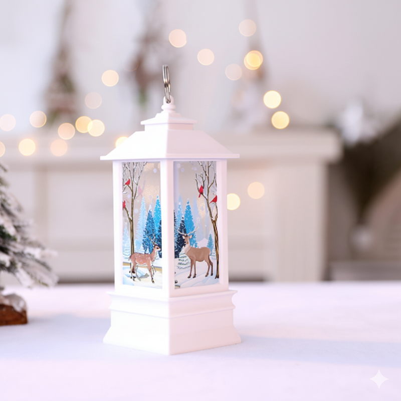 Lanterna de Natal com Luz LED Decorativa