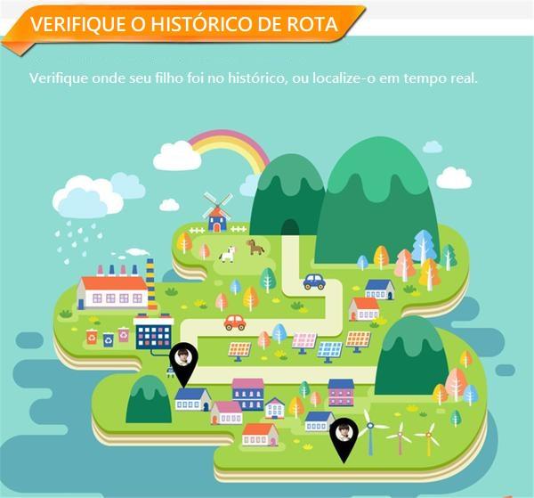 Relógio Infantil Inteligente com GPS, Câmera e Entrada para Chip