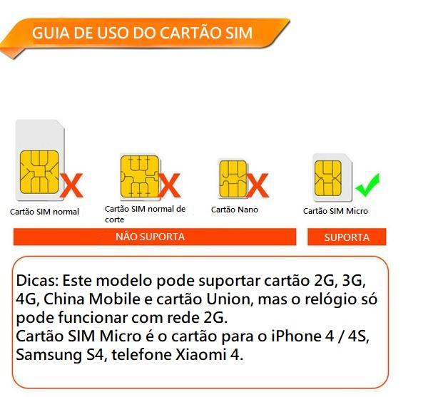 Relógio Infantil Inteligente com GPS, Câmera e Entrada para Chip